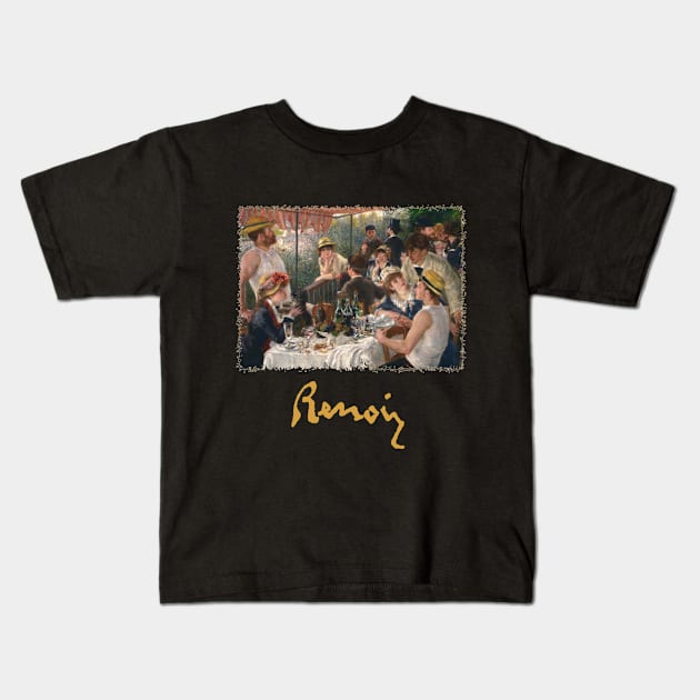 Luncheon of the Boating Party by Pierre Renoir Kids T-Shirt by MasterpieceCafe